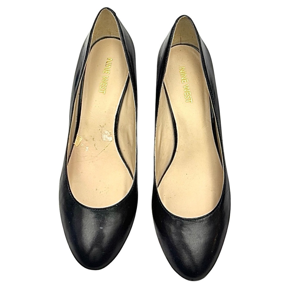 Nine West Black Wedge Pumps Size 8M New With Minor Interior Defect - Picture 6 of 9